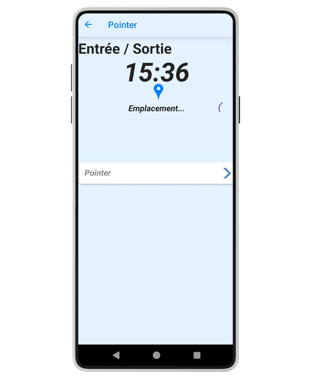 Interface de pointage intelligent pour employés